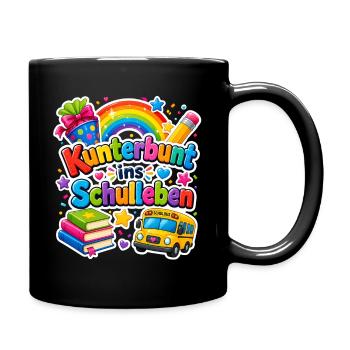 Schulkind 2026 Einschulung 2026 Schulanfang - Tasse einfarbig - Schwarz - Rechts