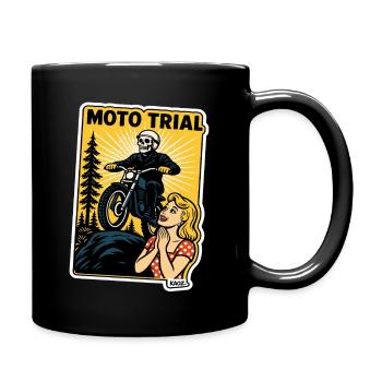 Moto Trial Skelett Retro Jubel - Mug uni - noir - Droite