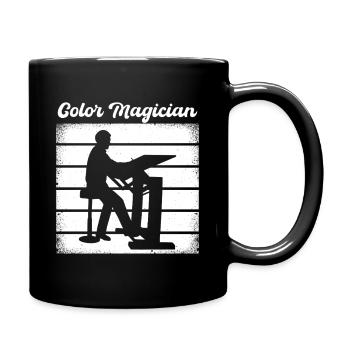 Funny Art Painter Color Magician Drawing Gift Idea - Tasse einfarbig - Schwarz - Rechts