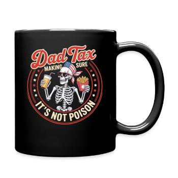 Vater-Steuer-Skelettpartei - Tasse einfarbig - Schwarz - Rechts