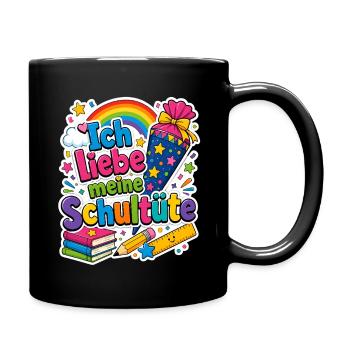Schulkind 2026 Einschulung 2026 Schulanfang - Tasse einfarbig - Schwarz - Rechts