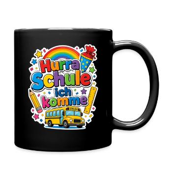 Schulkind 2026 Einschulung 2026 Schulanfang - Tasse einfarbig - Schwarz - Rechts