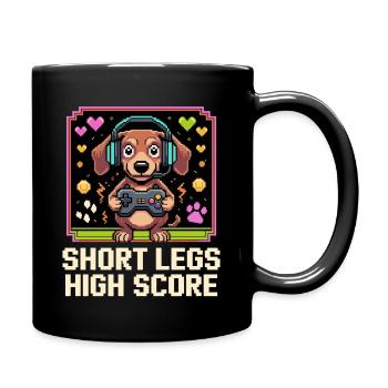 Short Legs High Score - Full Colour Mug - black - Right