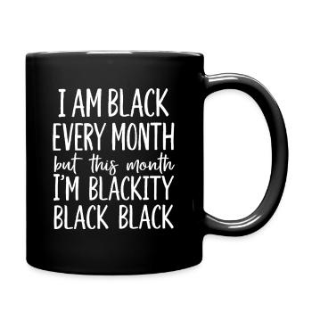 Fierté de l’Identité Noire toute l’année - Mug uni - noir - Droite