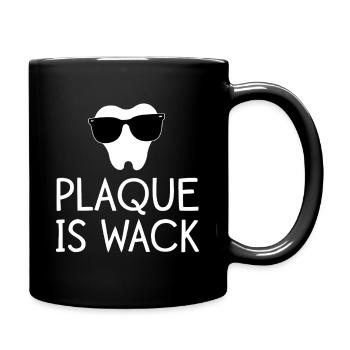 Plaque ist verrückte Sonnenbrille Zahn-T-Shirt - Tasse einfarbig - Schwarz - Rechts