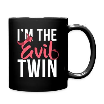 Evil Twin Script Illustration - Full Colour Mug - black - Right