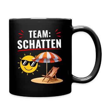 Team Schatten T-Shirt Lustiger Sommer Spruch - Tasse einfarbig - Schwarz - Rechts
