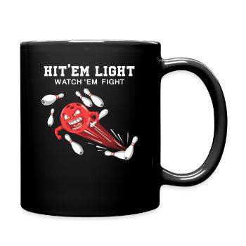 Hitem All Watchem Fight Bowling Strike League - Full Colour Mug - black - Right
