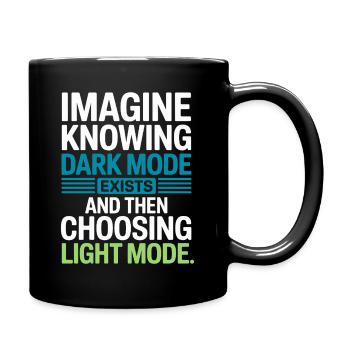 Le mode sombre existe Programmeur IT Nerd Coder Office - Mug uni - noir - Droite
