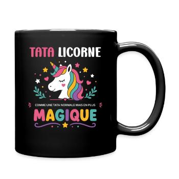 Tata Licorne Magique - Mug uni - noir - Droite