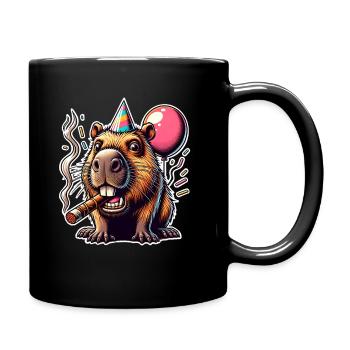 Fête de Capybara - Mug uni - noir - Droite