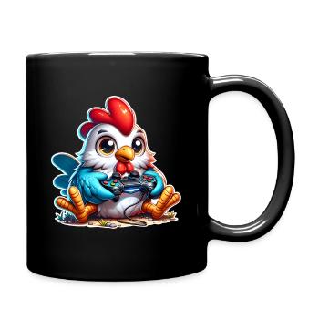 Chicken Gaming Gamer - Full Colour Mug - black - Right
