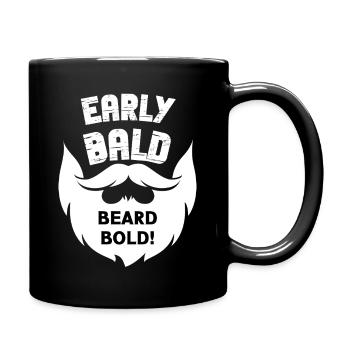 Early Bald Beard Bold - Full Colour Mug - black - Right