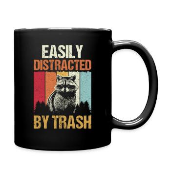 Trash Panda Raccoon - Full Colour Mug - black - Right