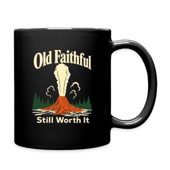 Old Faithful vaut toujours le coup Yellowstone Road Trip - Mug uni - noir - Droite