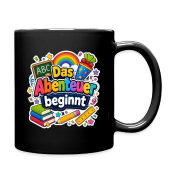 Schulkind 2026 Einschulung 2026 Schulanfang - Tasse einfarbig - Schwarz - Rechts