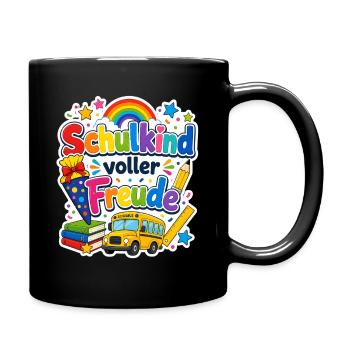 Schulkind 2026 Einschulung 2026 Schulanfang - Tasse einfarbig - Schwarz - Rechts