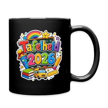 Schulkind 2026 Einschulung 2026 Schulanfang - Tasse einfarbig - Schwarz - Rechts