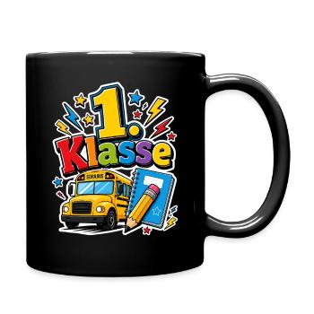 Schulkind 2026 Einschulung 2026 Schulanfang - Tasse einfarbig - Schwarz - Rechts