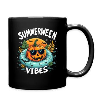 Summerween Vibes Halloween - Tasse einfarbig - Schwarz - Rechts