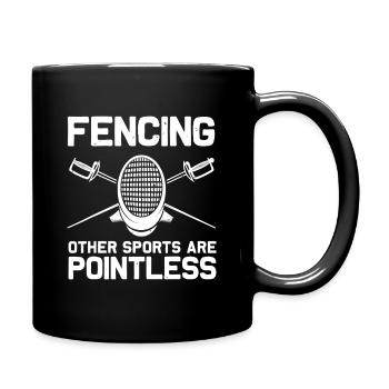 Fencing Fierce: Pointless Sports - Full Colour Mug - black - Right