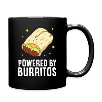Angetrieben von Burritos - Tasse einfarbig - Schwarz - Rechts