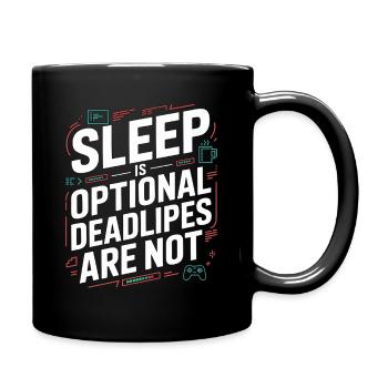 Game Developer Sleep Is Optional Game Programmer - Full Colour Mug - black - Right