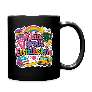 Schulkind 2026 Einschulung 2026 Schulanfang - Tasse einfarbig - Schwarz - Rechts