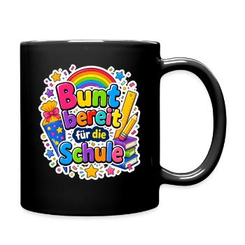Schulkind 2026 Einschulung 2026 Schulanfang - Tasse einfarbig - Schwarz - Rechts