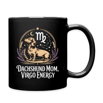 Dackel Mama Jungfrau - Tasse einfarbig - Schwarz - Rechts