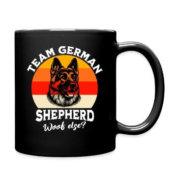 Team Deutscher Schäferhund - Tasse einfarbig - Schwarz - Rechts
