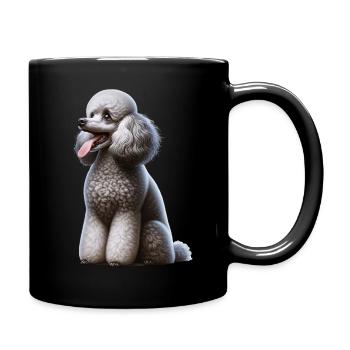 Caniche Pudel - Mug uni - noir - Droite