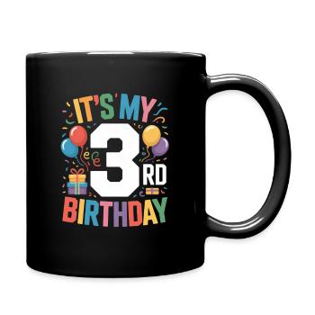 3rd birthday - Full Colour Mug - black - Right