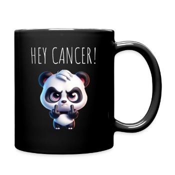 Hé Cancer Panda en colère - Mug uni - noir - Droite