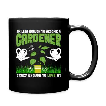 Skilled Crazy Gardener - Full Colour Mug - black - Right