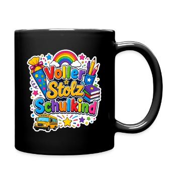 Schulkind 2026 Einschulung 2026 Schulanfang - Tasse einfarbig - Schwarz - Rechts