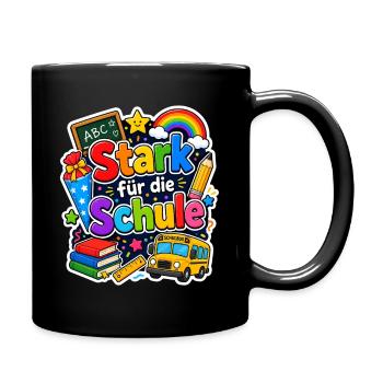 Schulkind 2026 Einschulung 2026 Schulanfang - Tasse einfarbig - Schwarz - Rechts