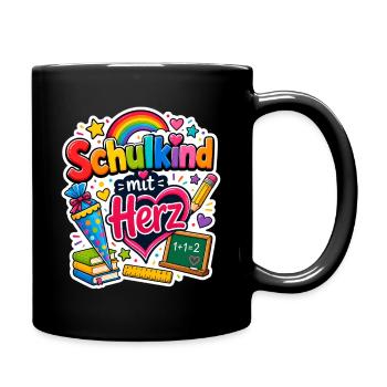 Schulkind 2026 Einschulung 2026 Schulanfang - Tasse einfarbig - Schwarz - Rechts