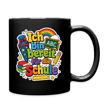 Schulkind 2026 Einschulung 2026 Schulanfang - Tasse einfarbig - Schwarz - Rechts