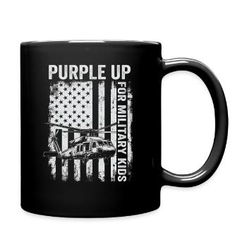 Purple Spice Up Military Kids Helicopter Military K - Full Colour Mug - black - Right