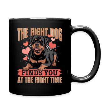 Rottweiler Rottweiler Rottie Race de chien - Mug uni - noir - Droite