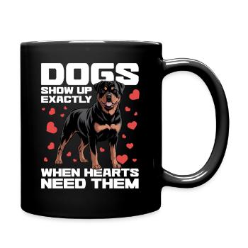Rottweiler Rottweiler Rottie Race de chien - Mug uni - noir - Droite