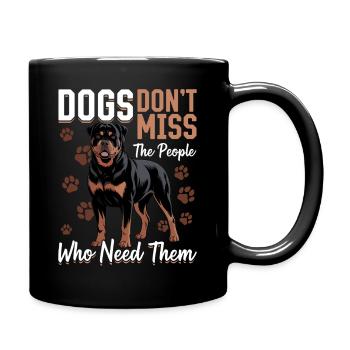 Rottweiler Rottie Dog Breed - Tasse einfarbig - Schwarz - Rechts