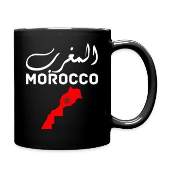 Morocco Graphic Funny Morocco Nation Flag Morocco - Mug uni - noir - Droite