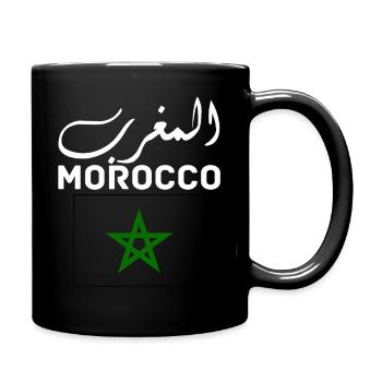 Morocco Graphic Funny Morocco Nation Flag Morocco - Mug uni - noir - Droite
