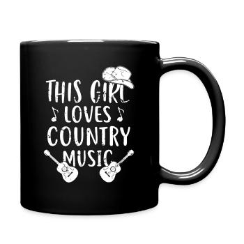 Dieses Mädchen liebt Country-Musik - Tasse einfarbig - Schwarz - Rechts