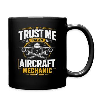 Aircraft Maintenance Technician Aviation Mechanics - Full Colour Mug - black - Right
