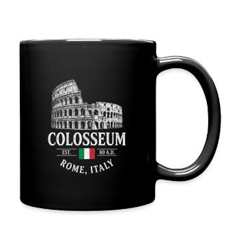 Kolosseum Koloss Rom Motiv Reise Urlaub Andenken - Tasse einfarbig - Schwarz - Rechts