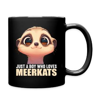 Meerkat Erdmännchen - Tasse einfarbig - Schwarz - Rechts