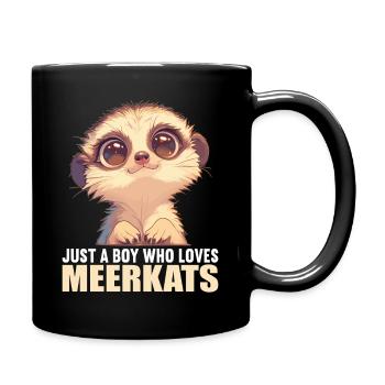 Meerkat Erdmännchen - Tasse einfarbig - Schwarz - Rechts